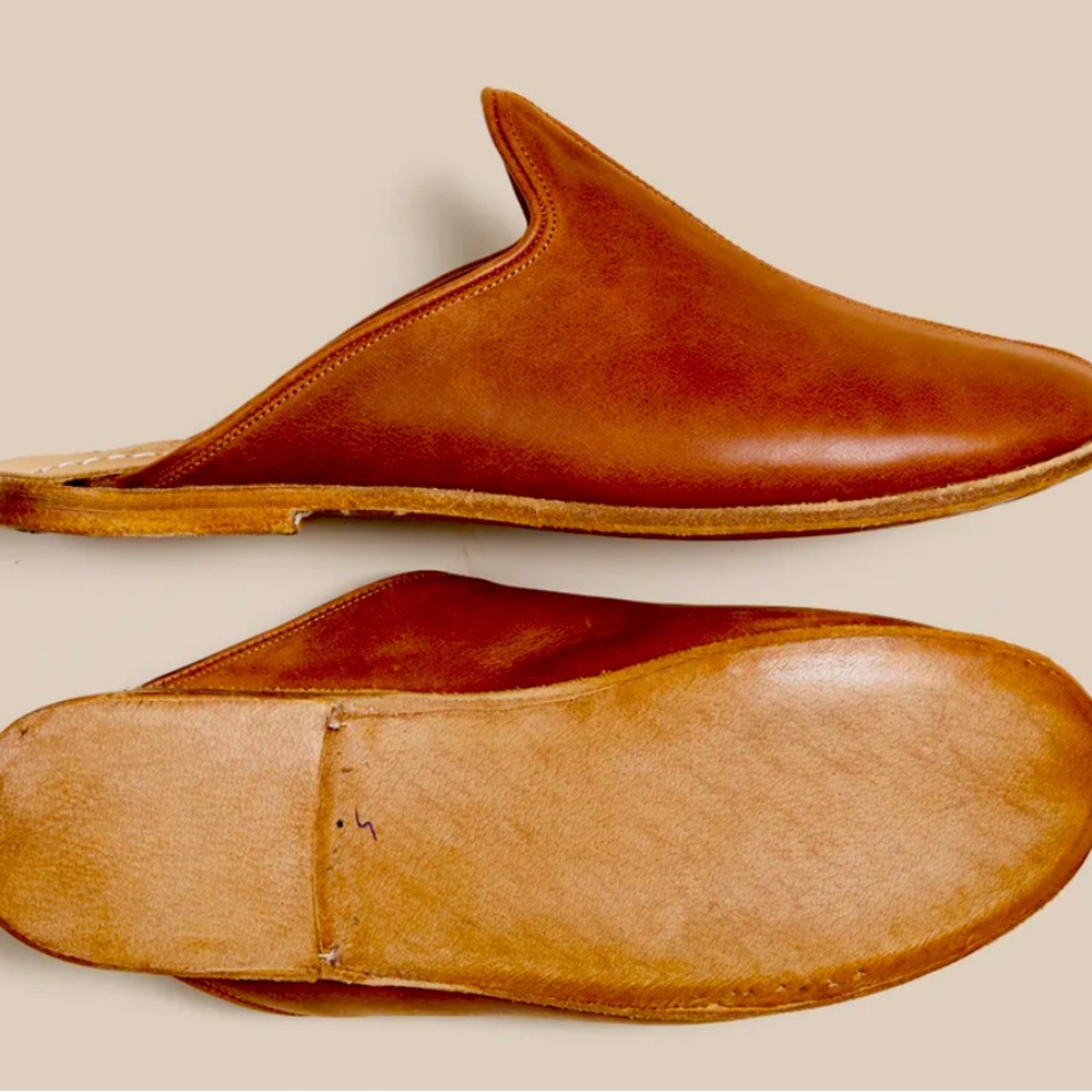 Women’s Brown Leather Slip-On Shoes
